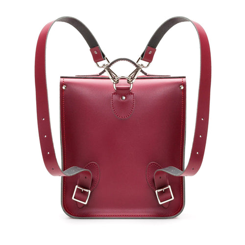 Handmade Leather City Backpack - Oxblood