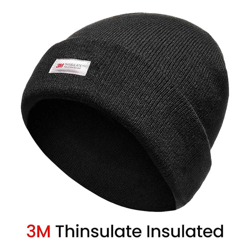 Sock Stack Men's Winter Ski Beanies Pack Of 2 With 3M Thinsulate Thermal Lining Brushed Base Layer Warmth
