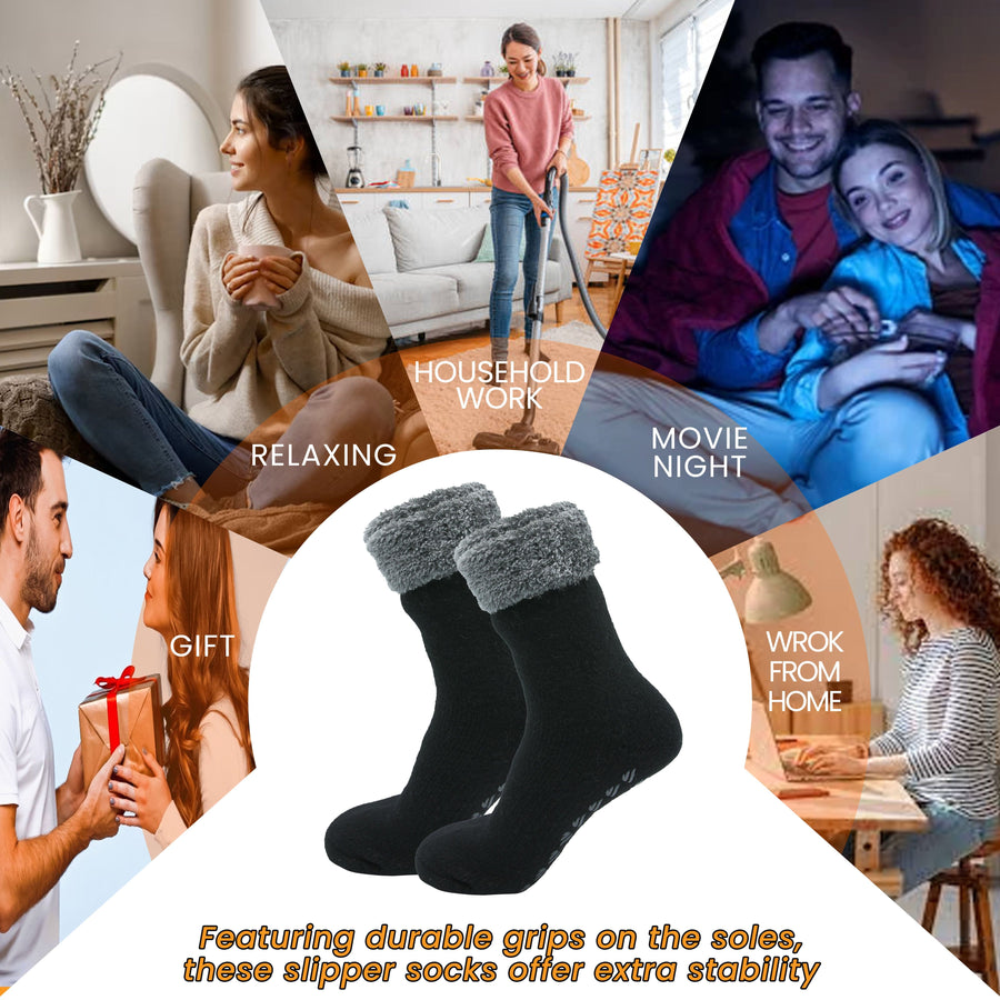 Sock Stack Feather Soft TOT Slipper Socks For Women Fleece Lined Indoor Cosy Winter UK 4-8