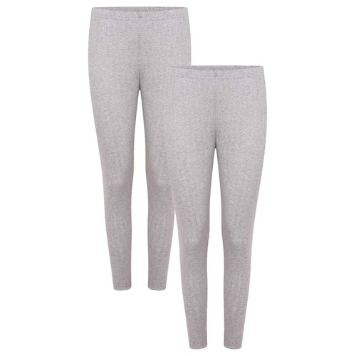 Daisy Dreamer Womens Thermal Pants 2 Pack Cotton Rich Insulating Yarn Ribbed Comfort Fit