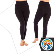 Heatwave Thermalwear Pack Of 2 Womens Ultra Thermal Brushed Black Leggings 140 Denier