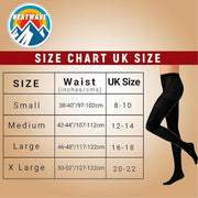 Heatwave Thermalwear Womens Thermal Tights Pack Of 3 Black 140 Denier Winter Warmth