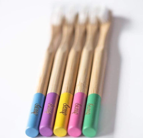 Pack of 5 Adult Bamboo Toothbrushes by &Keep