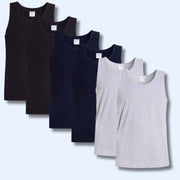 Sock Stack Pack Of 6 Mens Cotton Blend Gym Muscle Vests Fitted Lightweight Breathable
