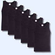 Sock Stack Pack Of 6 Mens Cotton Blend Gym Muscle Vests Fitted Lightweight Breathable