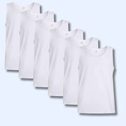 Sock Stack Pack Of 6 Mens Cotton Blend Gym Muscle Vests Fitted Lightweight Breathable