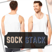 Sock Stack Pack Of 6 Mens Cotton Blend Gym Muscle Vests Fitted Lightweight Breathable