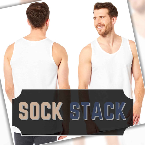 Sock Stack Pack Of 6 Mens Cotton Blend Gym Muscle Vests Fitted Lightweight Breathable