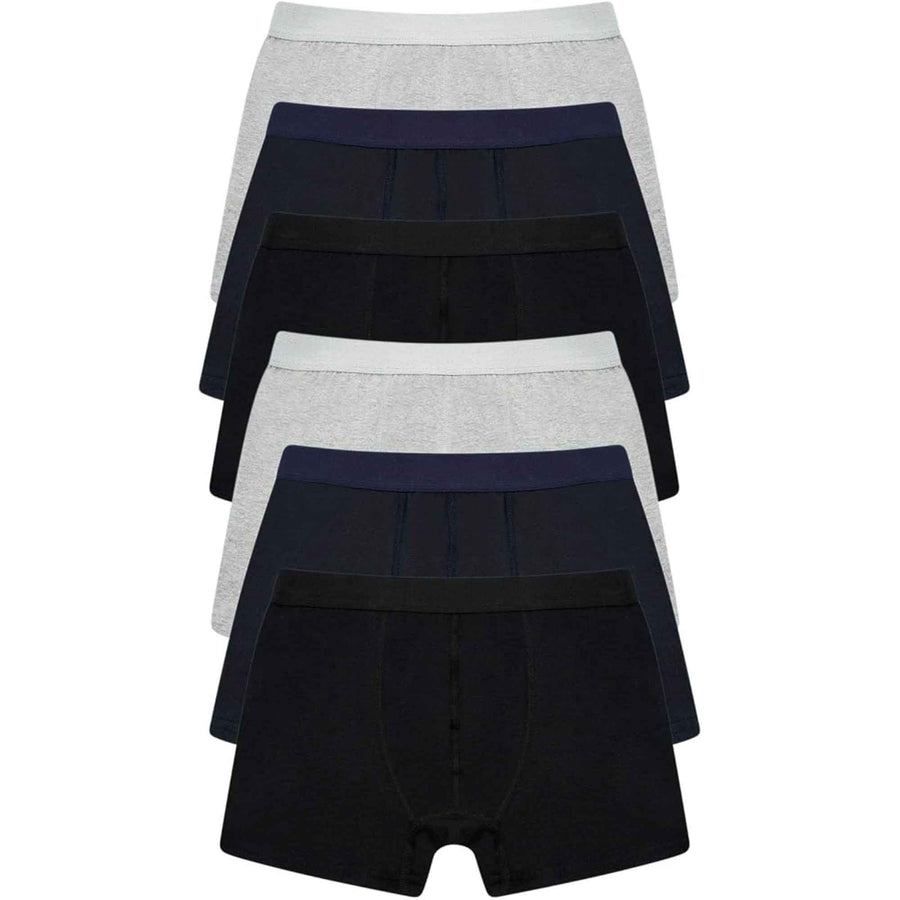 Sock Stack Pack Of 6 Mens Cotton Rich Comfort Fit Boxer Trunks Breathable Stretch