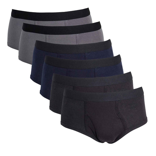 Sock Stack Mens Cotton Briefs MB0506 Pack Of 6 Soft Waistband Breathable Durable Everyday