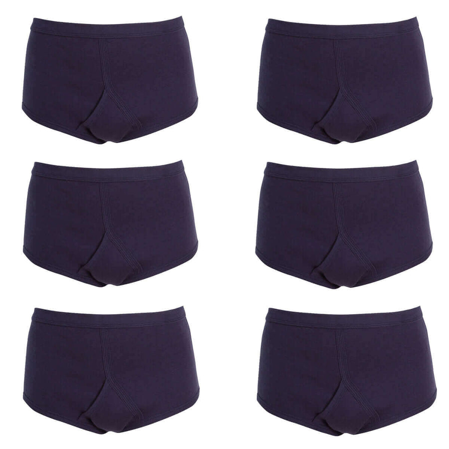Sock Stack Pack Of 6 Mens Organic Cotton Y Front Underpants Breathable Moisture Wicking