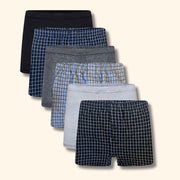 Sock Stack Mens Jersey Boxer Shorts Cotton Rich Button Fly Pack Of 6 Everyday Comfort