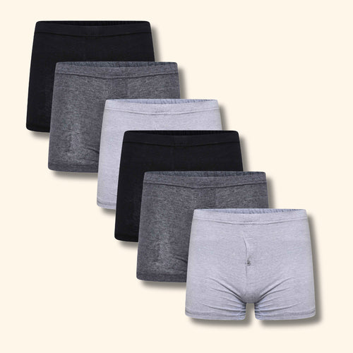 Sock Stack Mens Jersey Boxer Shorts Cotton Rich Button Fly Pack Of 6 Everyday Comfort