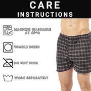 Sock Stack Men's Woven Boxers 6 Pack Loose Fit Comfort Waistband Cotton Mix Multipack Cotton Rich Comfort Fit