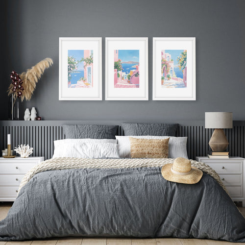 Paintings Of The Sea | Set of 3 Beach Decor Wall art Prints