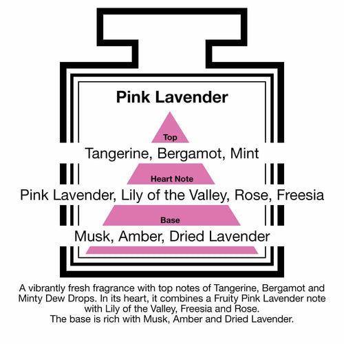Pairfum London Luxury Reed Diffuser ‘eau de parfum’ 50 ml - Pink Lavender - 10 Black Reeds