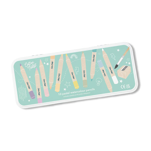 Pastel Mix Watercolour Pencils Gift Set in Reusable Tin