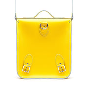 Handmade Leather City Backpack - Pastel Daffodil Yellow