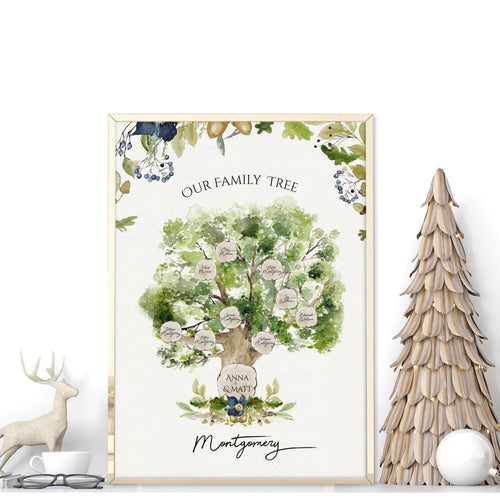 Wall art family tree | Personalised wall art print
