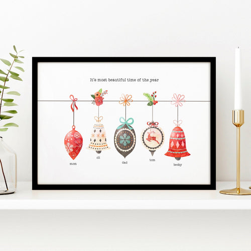 Custom family gifts for Christmas | wall art print