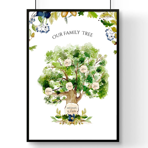 Family Tree Wall Art – Personalised Print
