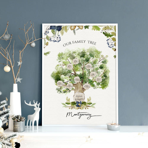Family Tree Wall Art – Personalised Print