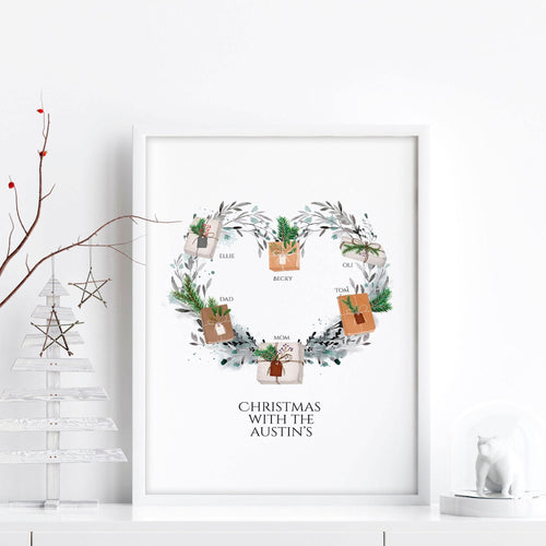 Personalized gift for family wall art
