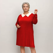 Peter Pan Collar Long Sleeve Swing Top