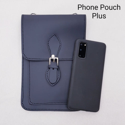 Handmade Leather Mobile Phone Pouch Plus - Red