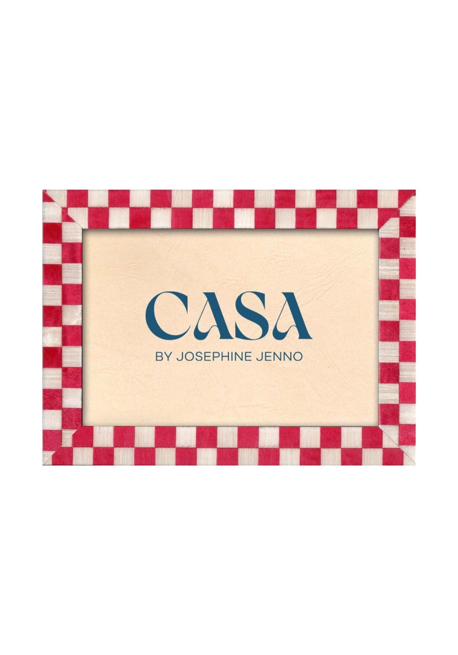 Classic Red Checkered Frame 7x5"