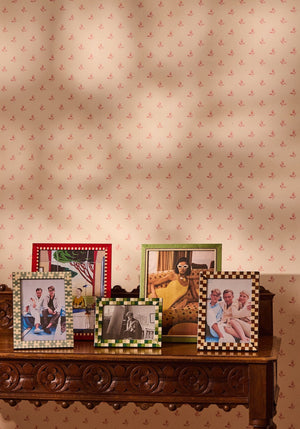 Fresh Green Checkered Frame 6x4"