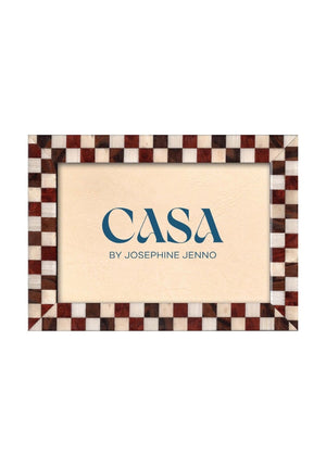 Rustic Brown Checkered Frame 7x5"