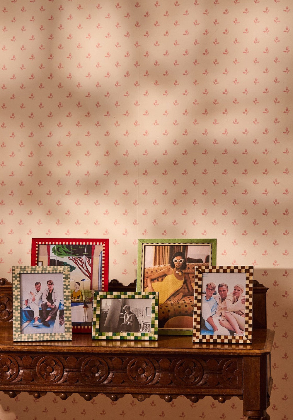 Rustic Brown Checkered Frame 7x5"