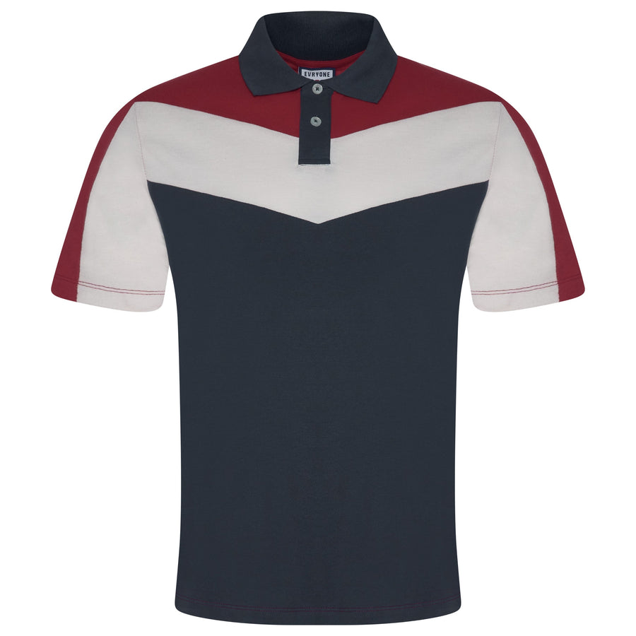 Evryone Contrast Stripe Polo Shirt