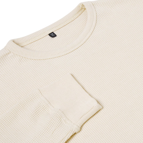 One Brand Crew Neck Waffle Knit T-Shirt