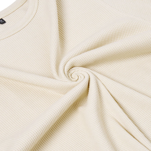 One Brand Crew Neck Waffle Knit T-Shirt