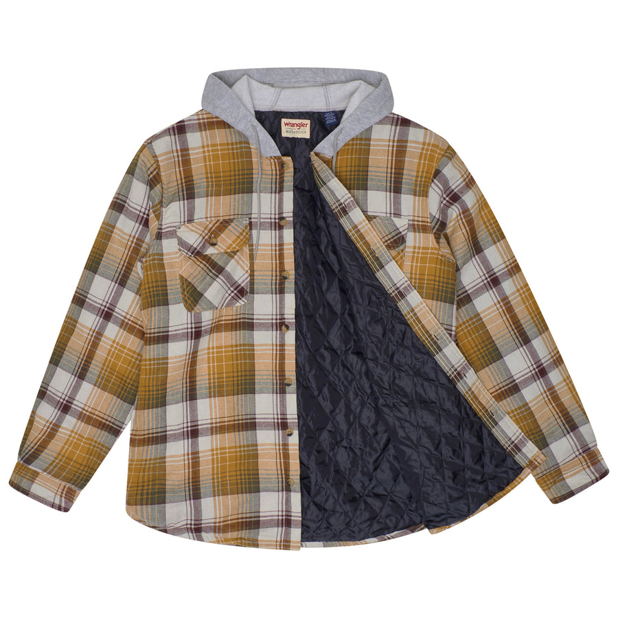Wrangler Padded Hooded Shirt Jacket