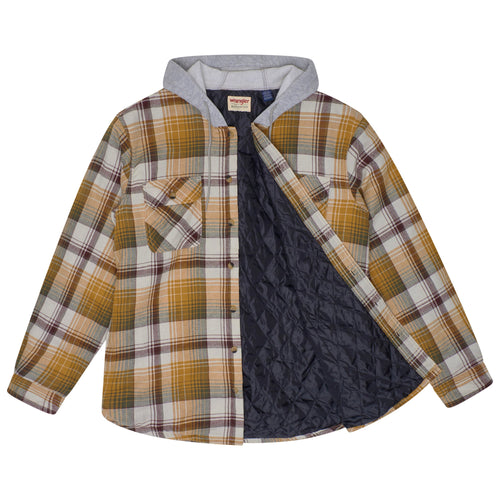 Wrangler Padded Hooded Shirt Jacket