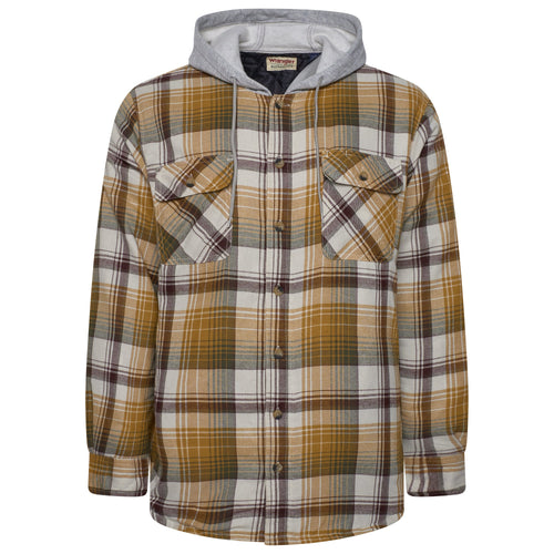 Wrangler Padded Hooded Shirt Jacket