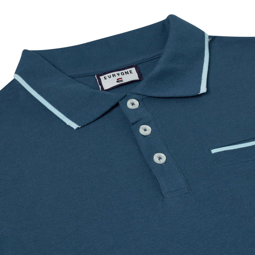 Evryone Contrast Tipped Polo Shirt