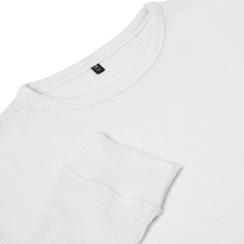 One Brand Crew Neck Waffle Knit T-Shirt