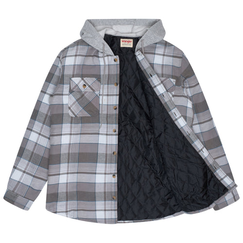 Wrangler Padded Hooded Shirt Jacket