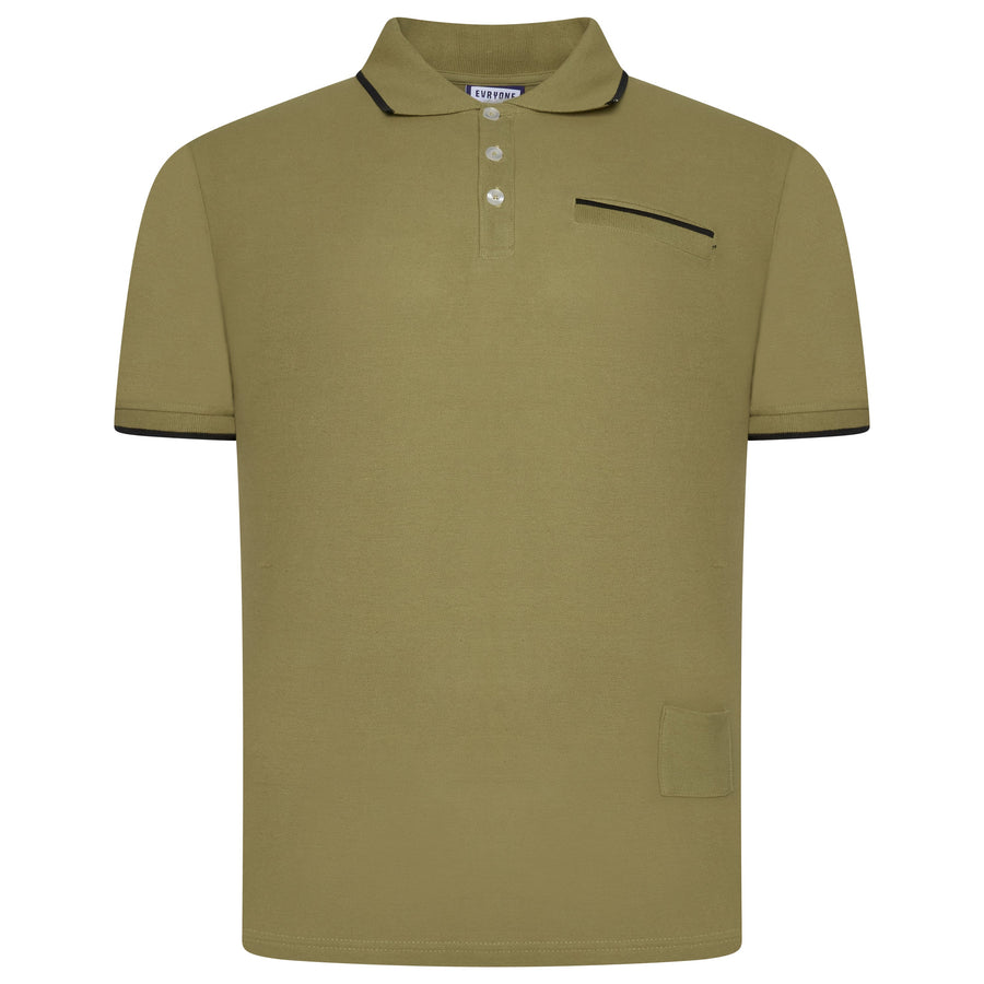 Evryone Contrast Tipped Polo Shirt