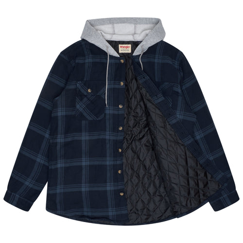 Wrangler Padded Hooded Shirt Jacket