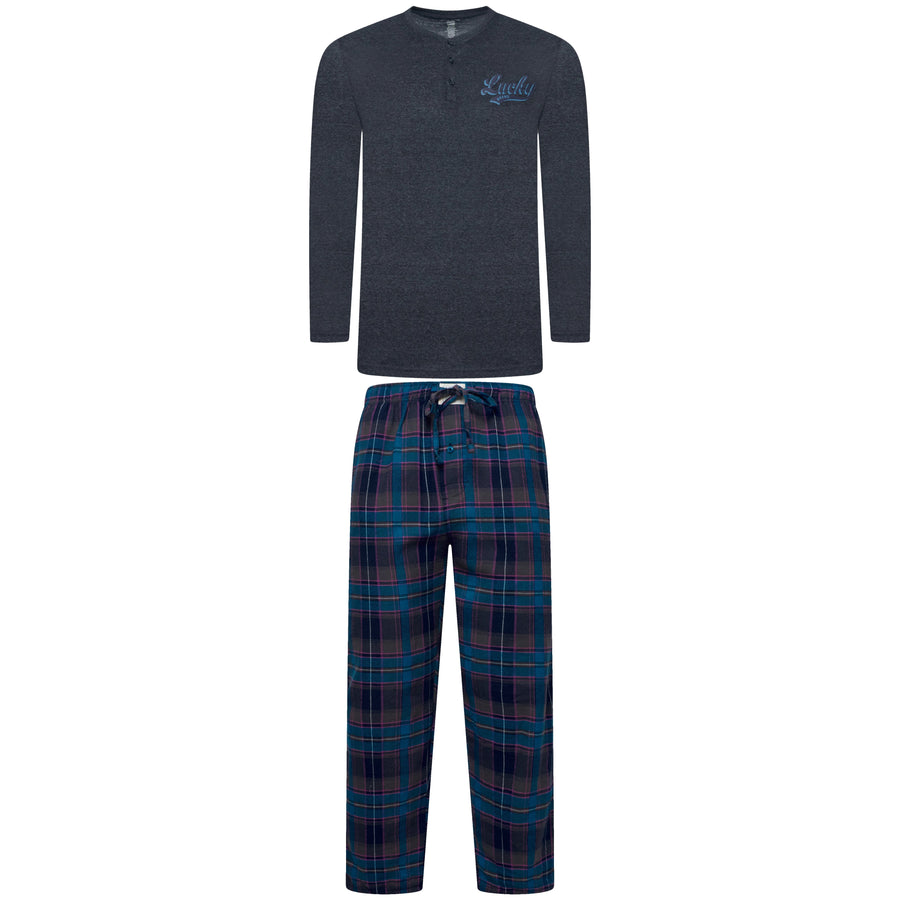 Lucky Brand Henley & Flannel Pant Pyjama Set
