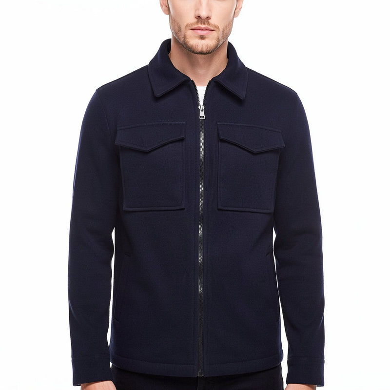 Brushed Winter Jacket with Pockets