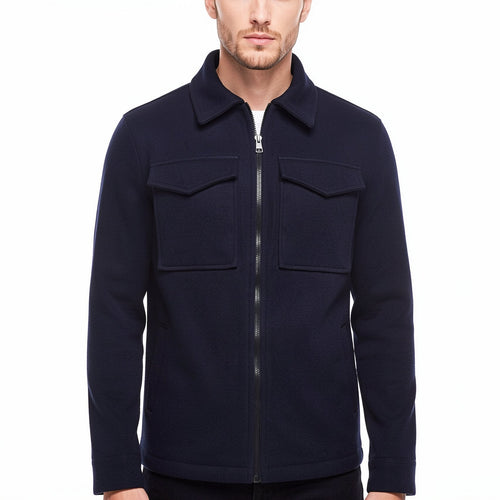 Brushed Winter Jacket with Pockets