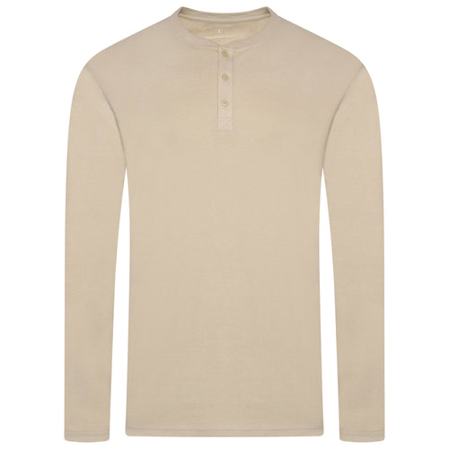 Henley Waffle Knit Long Sleeve Top