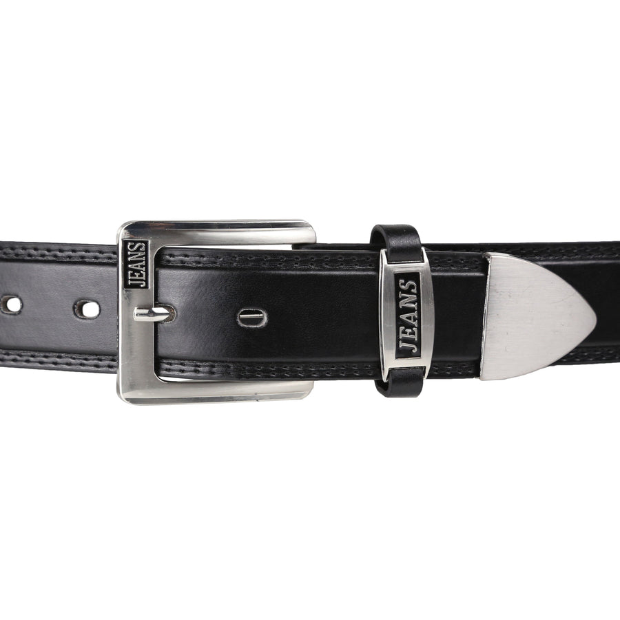Forest 1.5" Wide Jeans Design Bonded Leather Belt