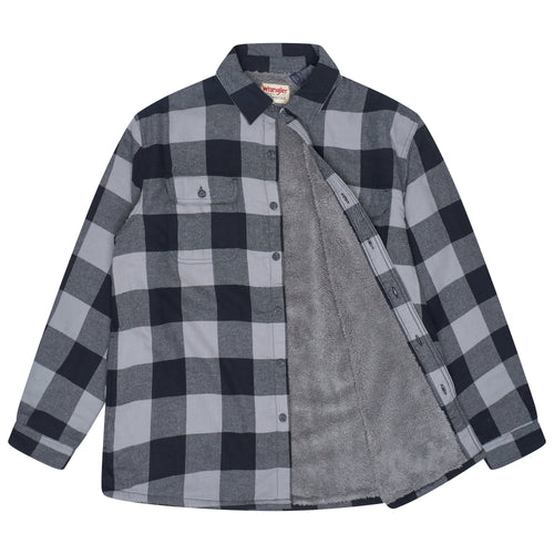 Wrangler Sherpa Lined Plaid Overshirt